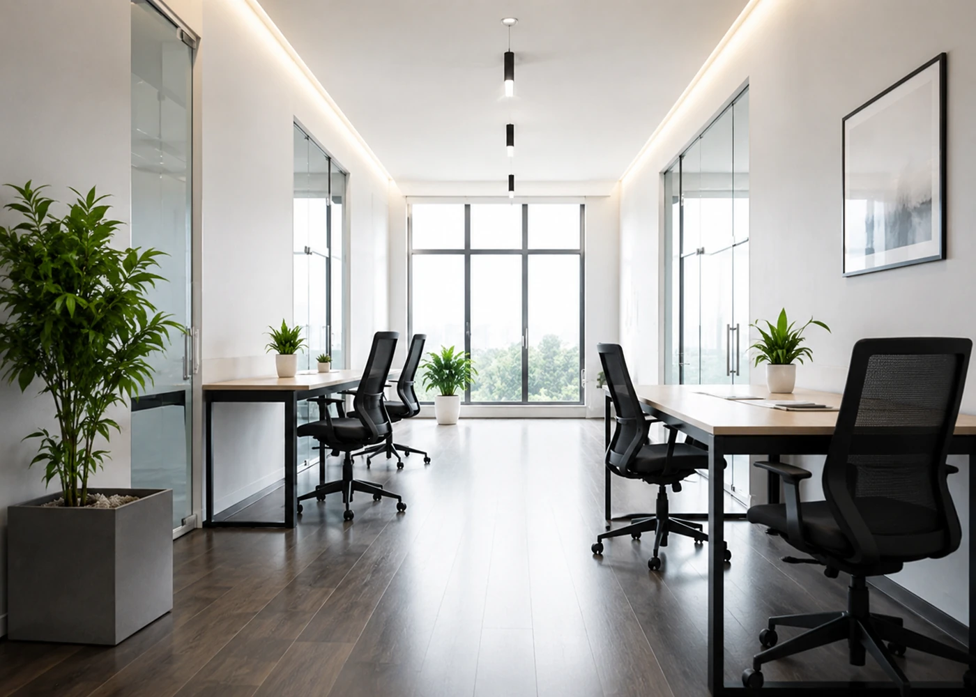 Clean professional office interior