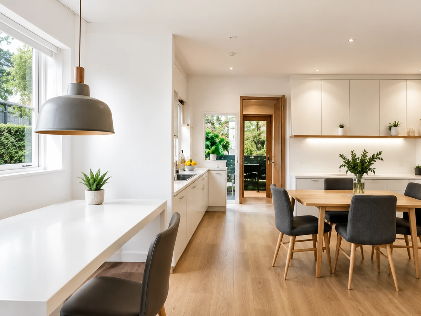 Fresh kitchen prepared for new occupants