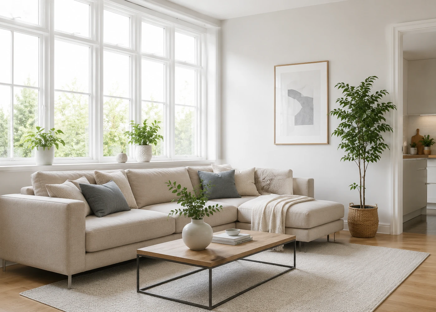 Fresh living room ready for occupancy
