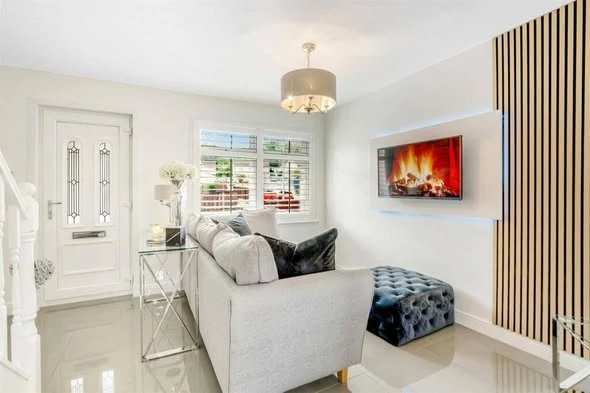 Clean bright living room